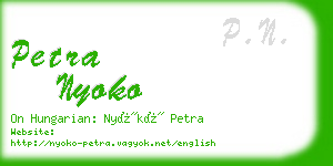 petra nyoko business card